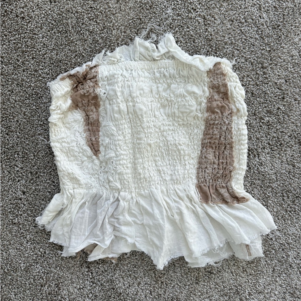 Anthropologie Textured Tube Top
